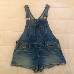 Abercrombie & Fitch denim overall cutoffs